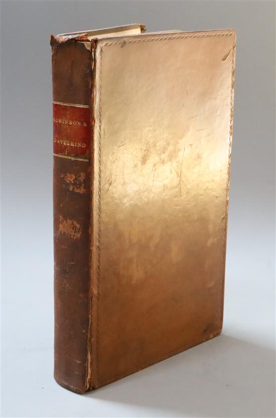Robinson, Thomas, of Lincolns Inn - The Common Law of Kent: or, the Customs of Gavelkind, 3rd edition, 8vo,
